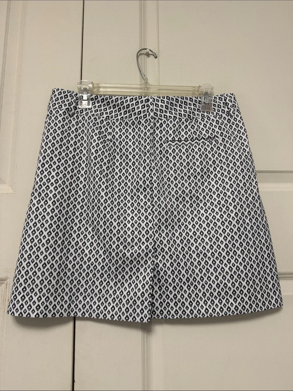 Black & White Geometric Pencil Skirt